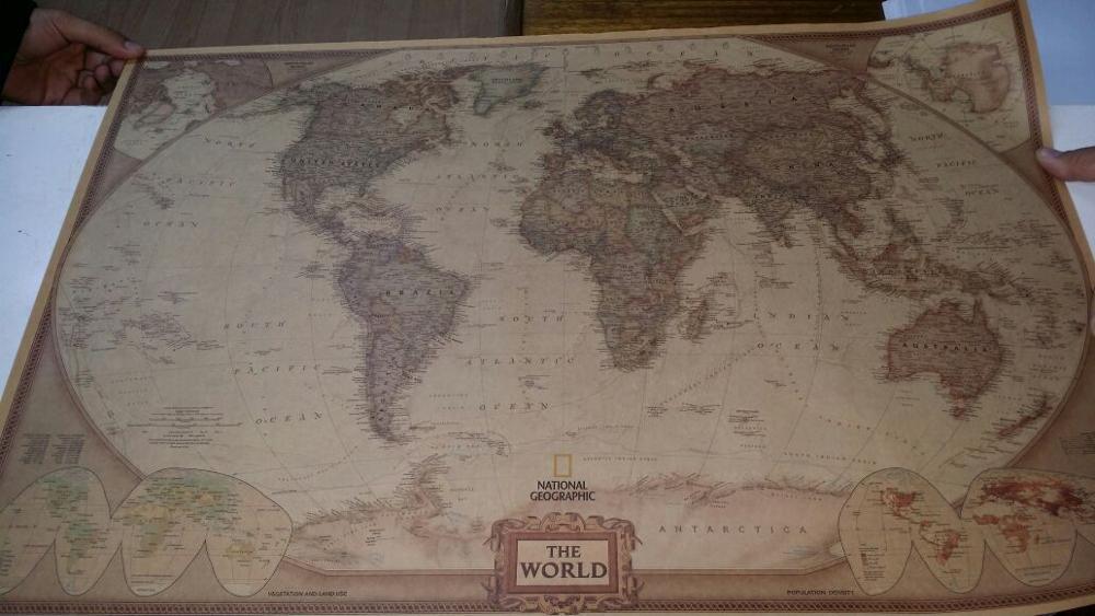 Retro World Map Poster - Customer Photo From Anonymous