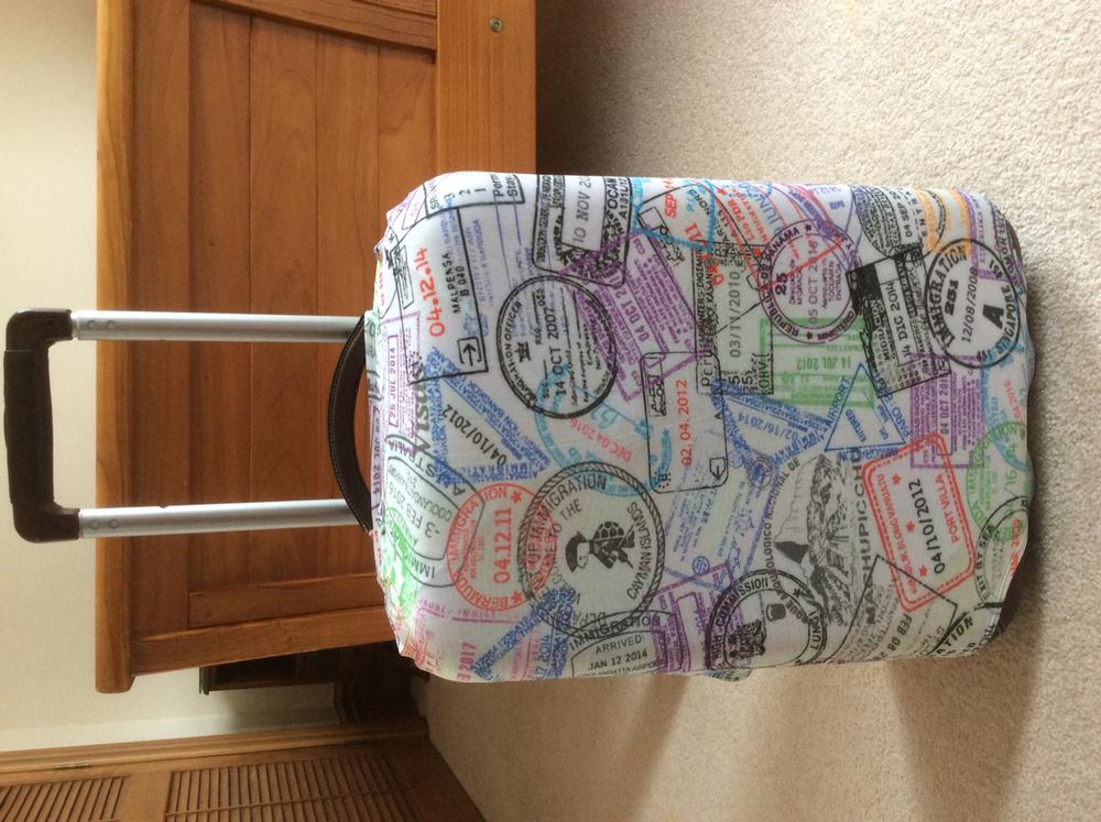 Custom Suitcase Cover "Head Case" - Customer Photo From Annabelle Abuel