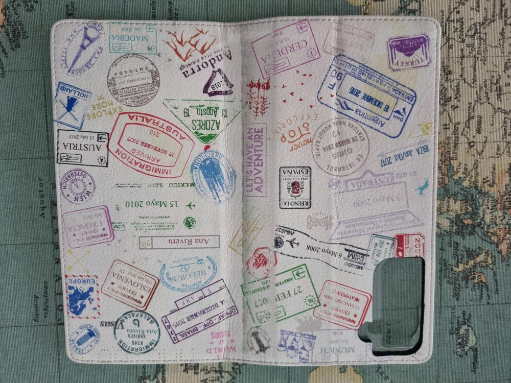 Custom Passport Stamp Foldable Phone Case - Customer Photo From Ana Rivera