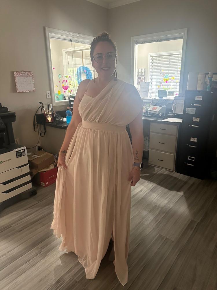 Grace Convertible Dress With Slit - Pale Blush - Customer Photo From Ashley Jackson