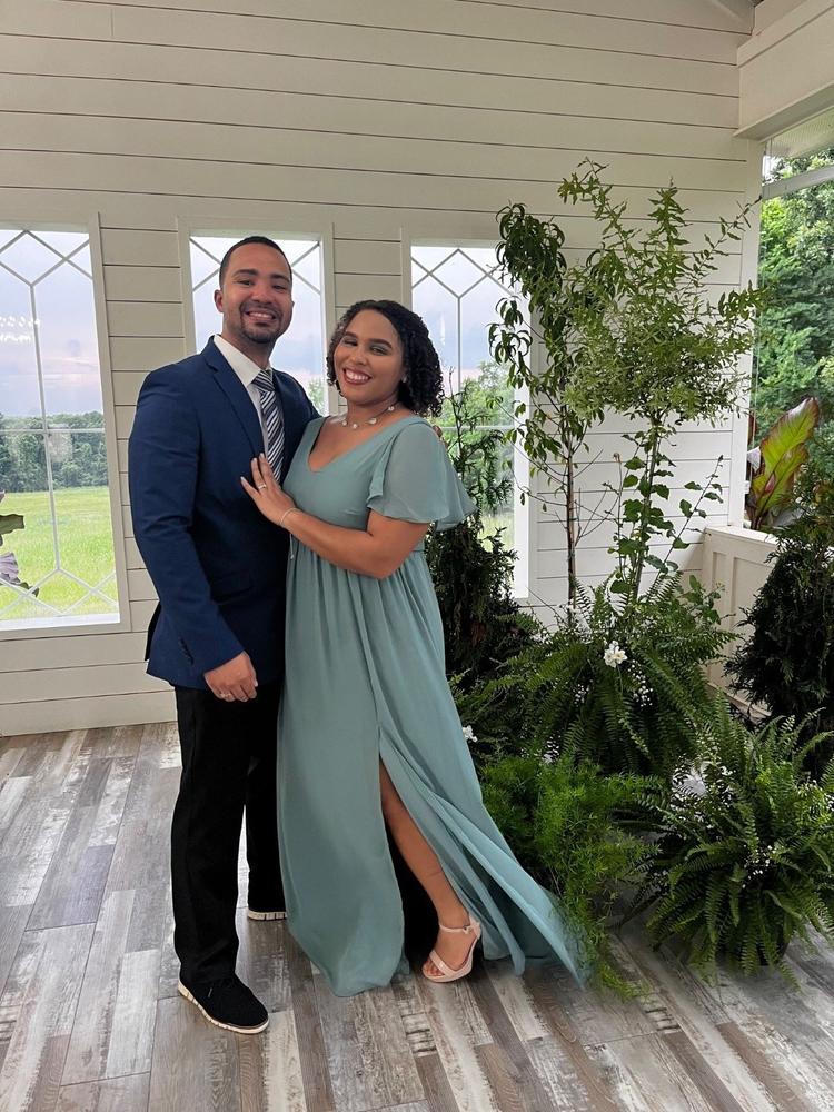 Hannah Empire Dress - Sea Glass - Customer Photo From Merari De Salas