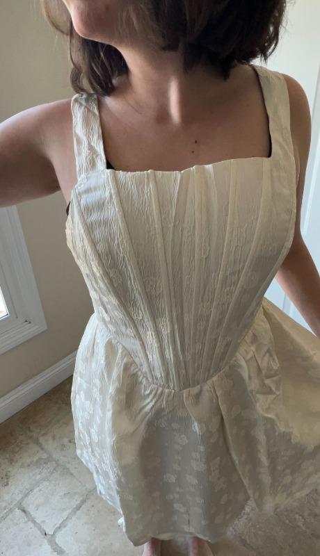 Piper Corset Mini Dress - White - Customer Photo From Anonymous