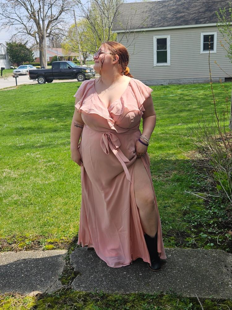 Jackson Chiffon Dress - Dusty Rose - Customer Photo From Alayna Hoskins
