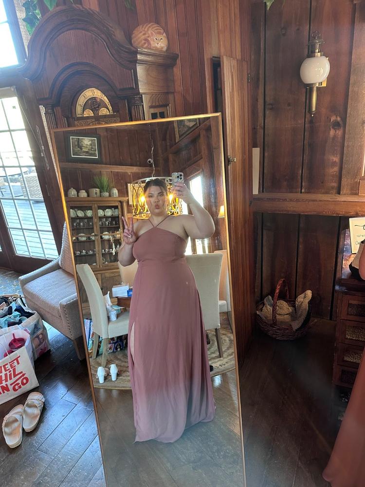 Mia Matte Satin Convertible Dress - Moss Green - Customer Photo From Abby Smith