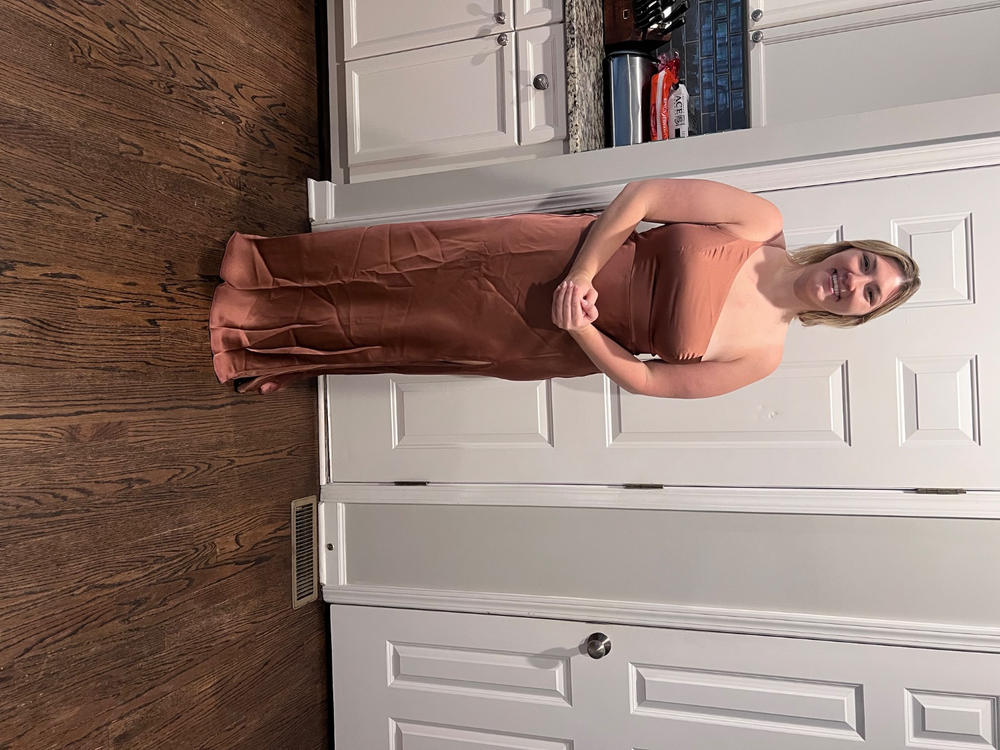 Kensie Matte Satin Dress - Desert Rose - Customer Photo From Rachel Hall