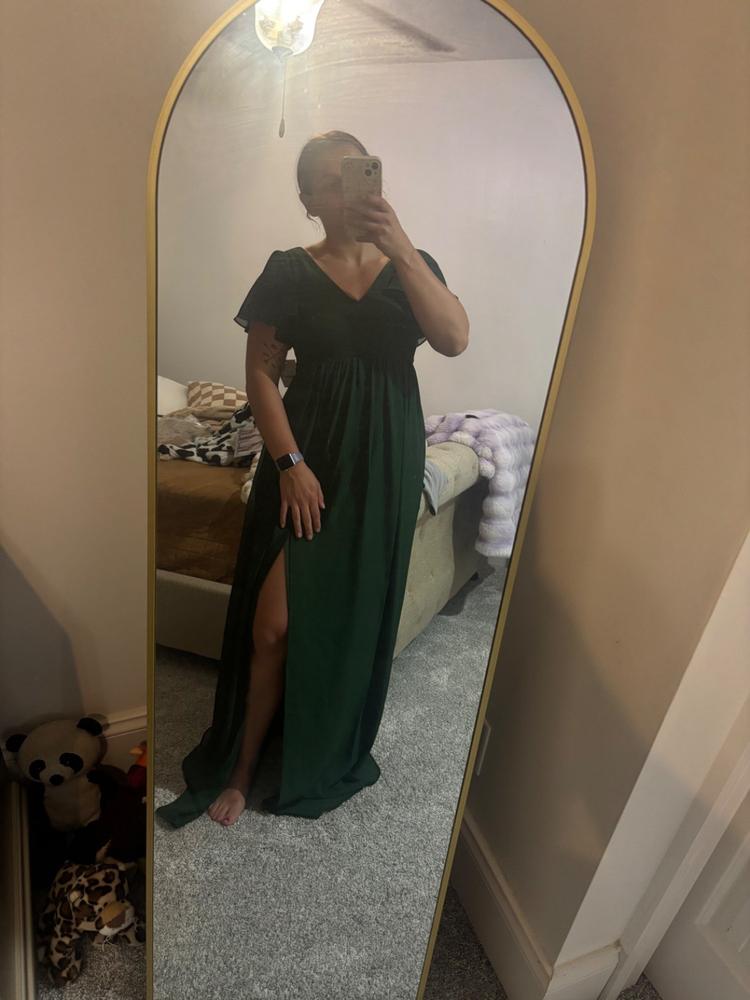 Hannah Empire Dress - Forest Green - Customer Photo From Afton Ehlen
