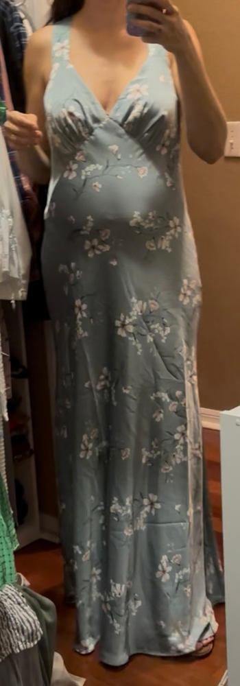 Veronica Matte Satin Dress - Sage Le Fleur - Customer Photo From Ana Soloviov