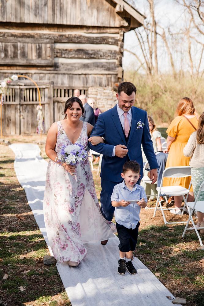 Laurie Empire Dress - Dusty Pink Peonies - Customer Photo From Kelley McGraw