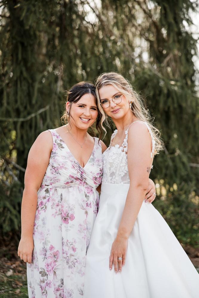Laurie Empire Dress - Dusty Pink Peonies - Customer Photo From Kelley McGraw