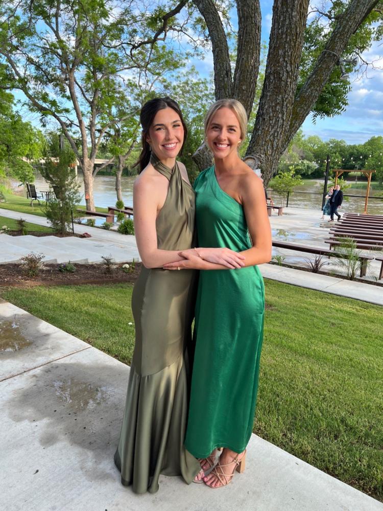 Stephanie Matte Satin Dress - Martini - Customer Photo From Kennemer DeMaio