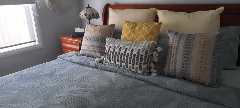 Deja Neutral Cushion Cover - 45cm x 45cm - Customer Photo From Robyn Smith