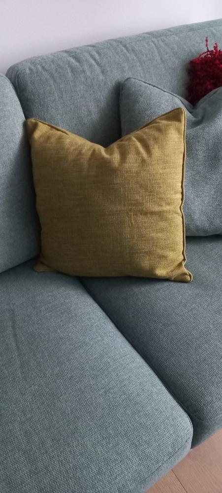 Arlington Olive Cushion Cover - Customer Photo From CHARLES FINLAY