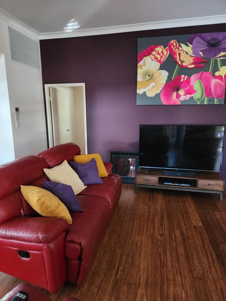 Arlington Plum Purple Cushion Cover - 45cm x 45cm - Customer Photo From Lori Anderson