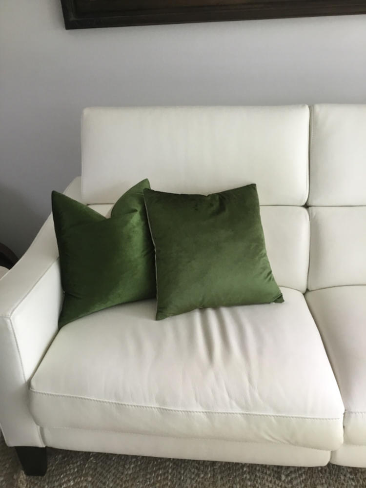 Forest Green Velvet Linen Cushion Cover - 45cm x 45cm - Customer Photo From Jennifer Appleby