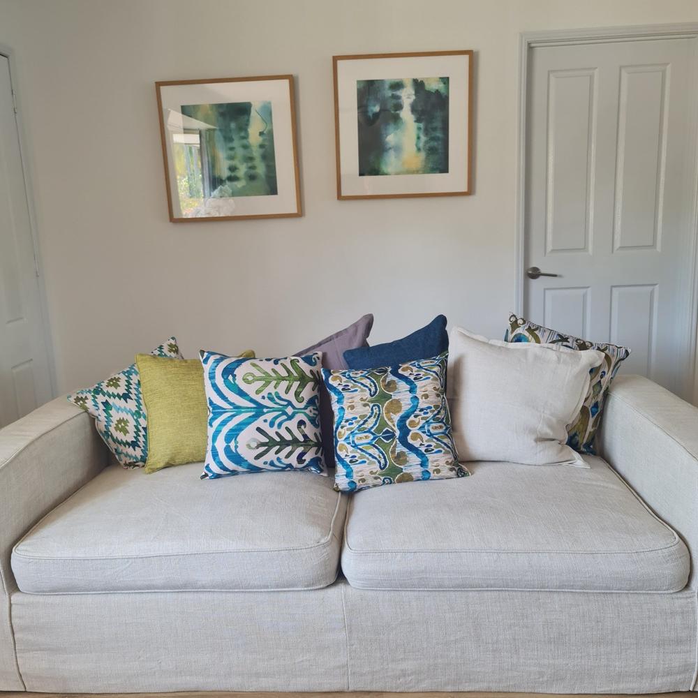 Anchor Ikat Cushion Cover - 45cm x 45cm - Customer Photo From Ruth Griffiths