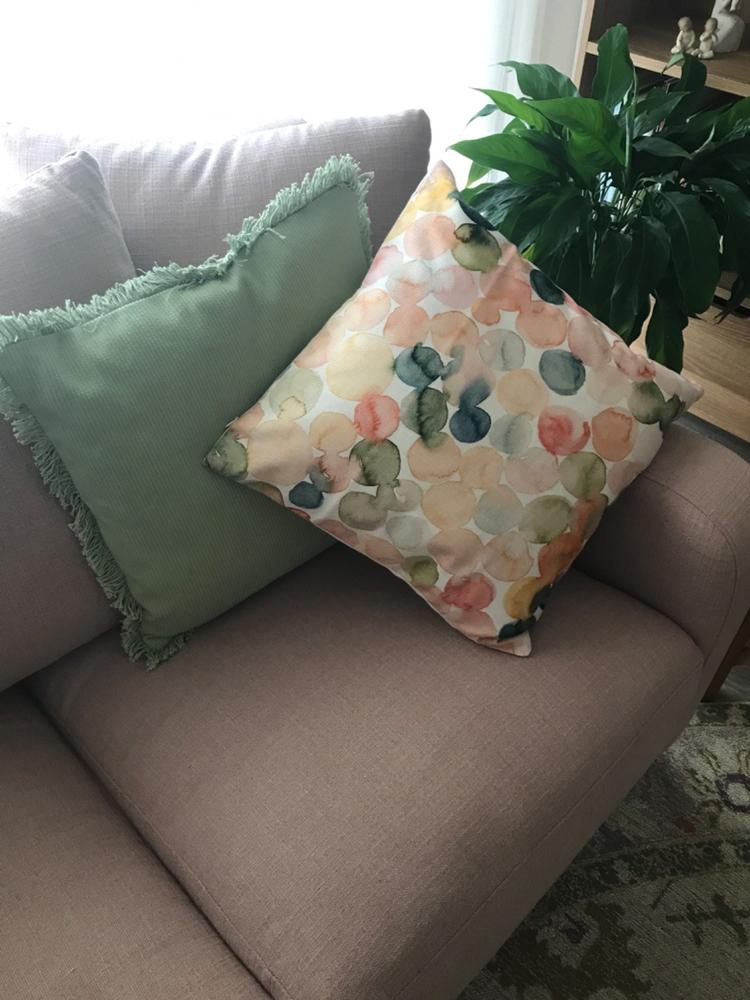 Watercolours Pink Cushion Cover - 45cm x 45cm - Customer Photo From Jennifer Thomas