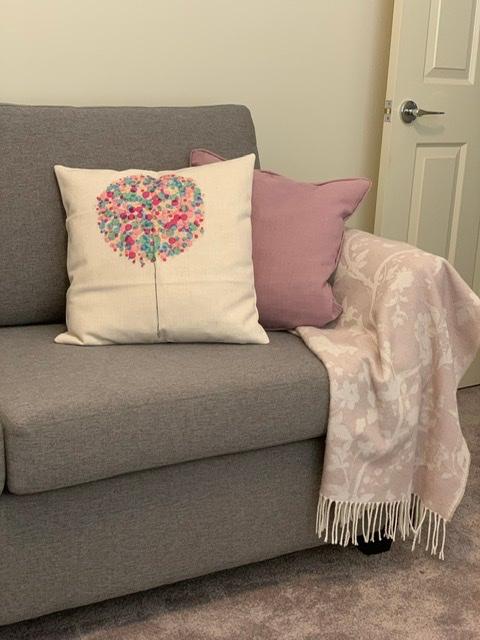 Purple Bubble Tree Cushion Cover - 45cm x 45cm - Customer Photo From Kelly Sinclair