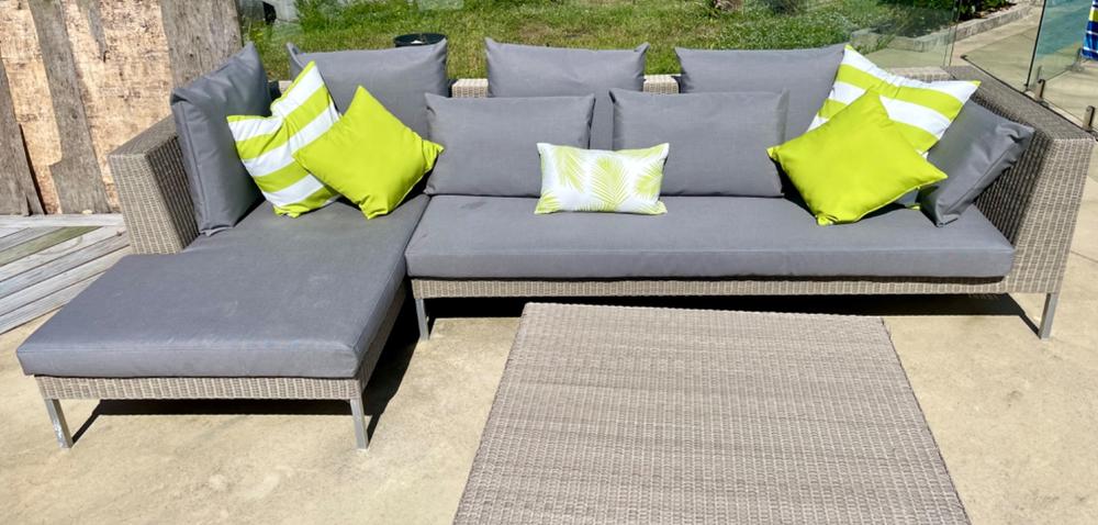 Otama Lime Green 5 Outdoor Cushion Cover Collection - Customer Photo From Amanda Nicholson