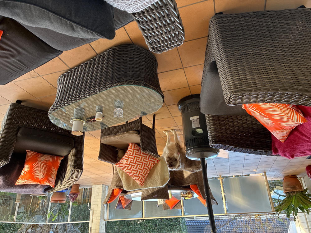 Byron Geometric Waterproof Orange Outdoor Cushion Cover - Customer Photo From Patricia Gillett