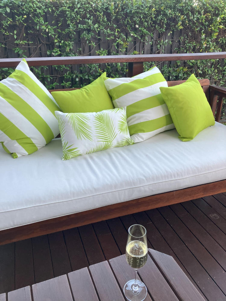 Byron Lime Green 5 Outdoor Cushion Cover Collection - Customer Photo From anna carroll
