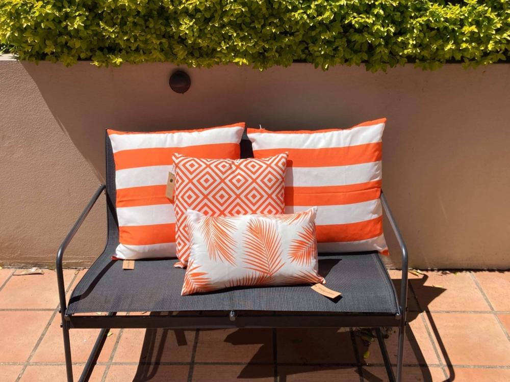 Byron Orange 6 Outdoor Cushion Cover Collection - Customer Photo From Kym Bates
