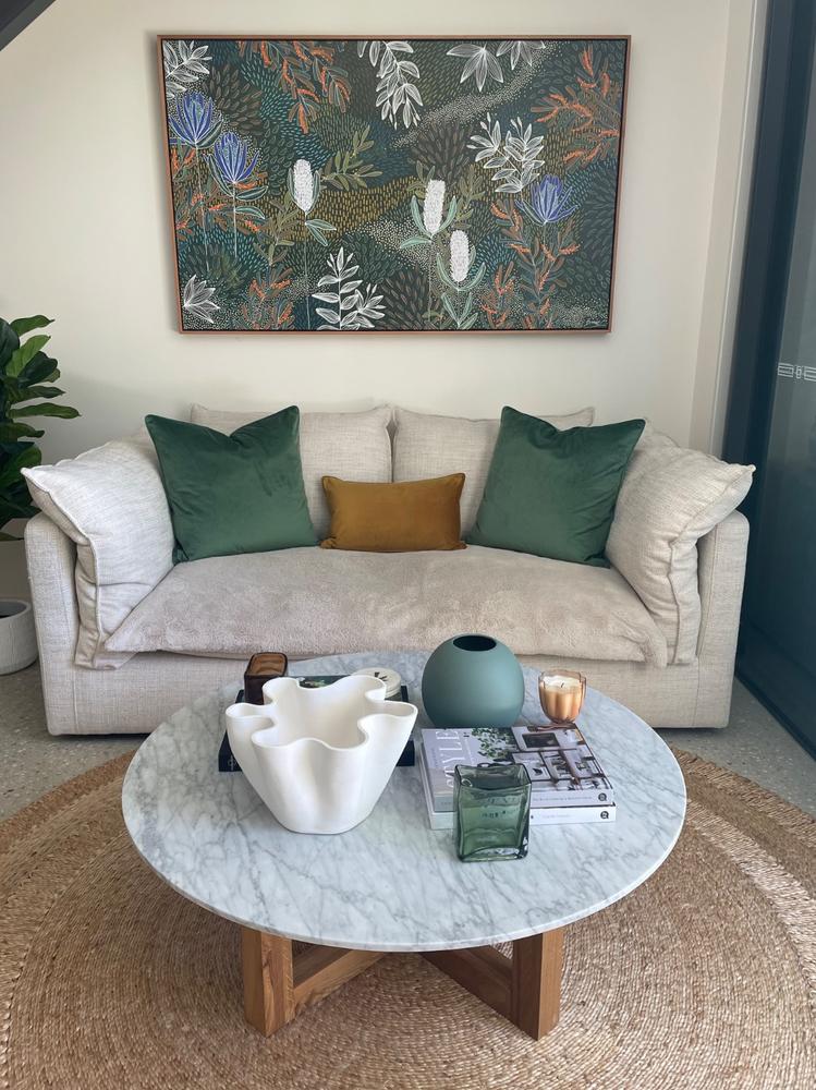 Dark Sage Velvet Cushion Cover - Large - Customer Photo From Kylie Martin