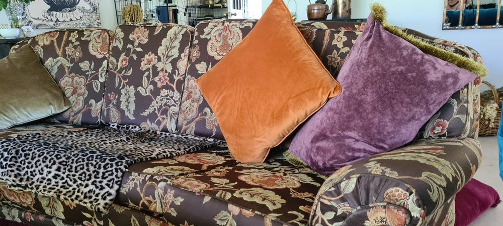 Terracotta Velvet Cushion Cover - 55cm x 55cm - Customer Photo From Di Dofel