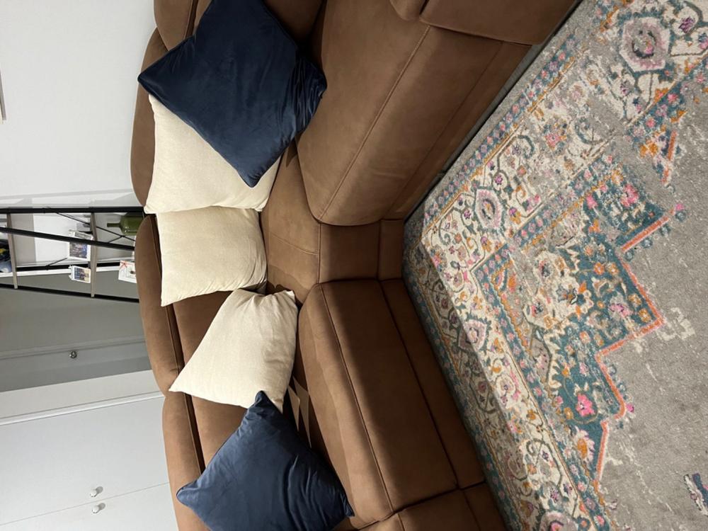 Navy Velvet Cushion Cover - 55cm x 55cm - Customer Photo From Rachael Laing