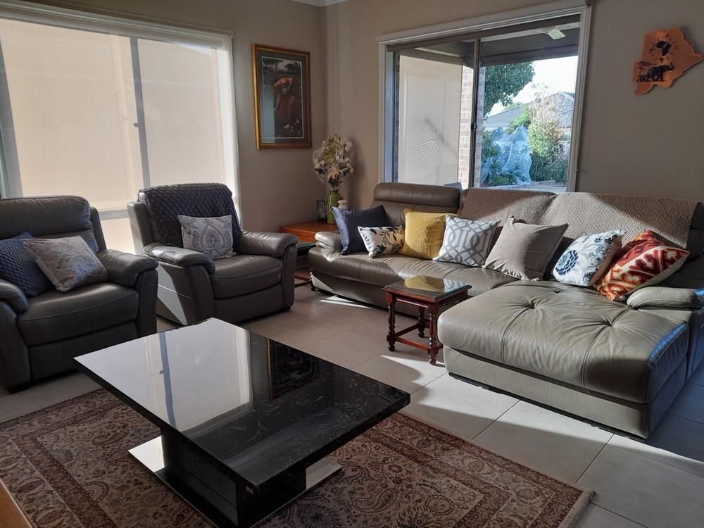 Navy Velvet Cushion Cover - 55cm x 55cm - Customer Photo From Shirley Winters