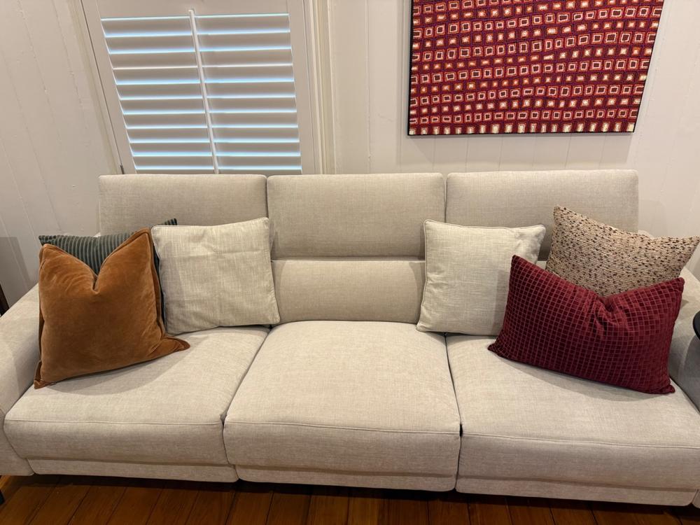 Arlington Natural Cushion Cover - Customer Photo From Jodie Hyde