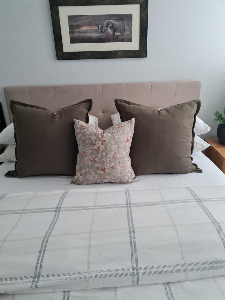 Olive Linen Cushion Cover - Large - Customer Photo From Pamela Bateman