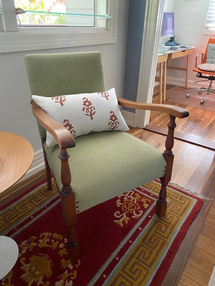 Anna Linen Terracotta Cushion Cover - Rectangle - Customer Photo From Paul Phillips