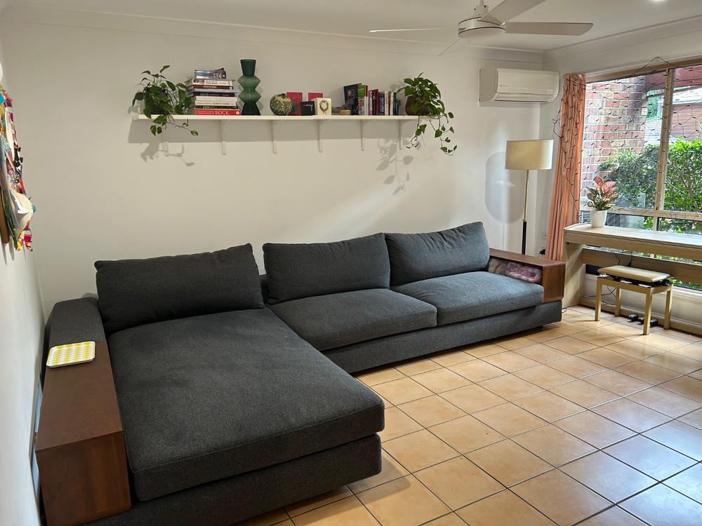 White Boucle Cushion Cover - Large - Customer Photo From Georgina Hilder