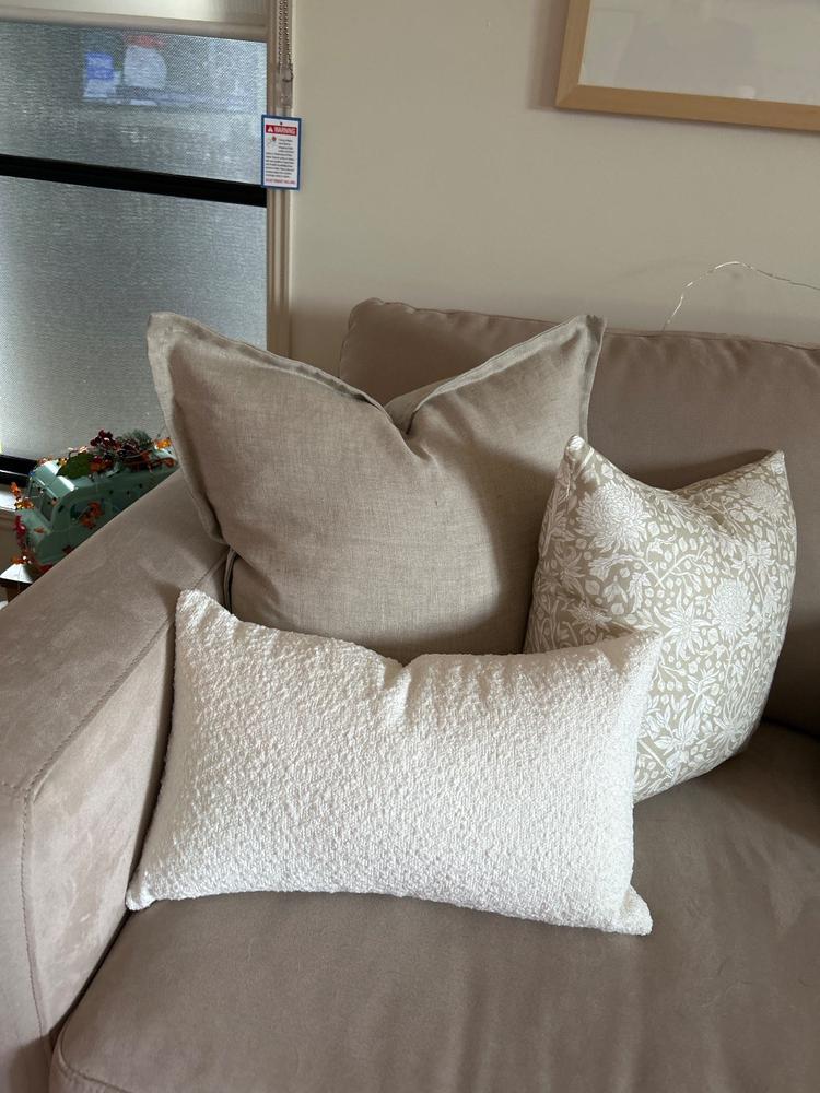 Stone Linen Cushion Cover - Large - Customer Photo From Elizabeth Haines