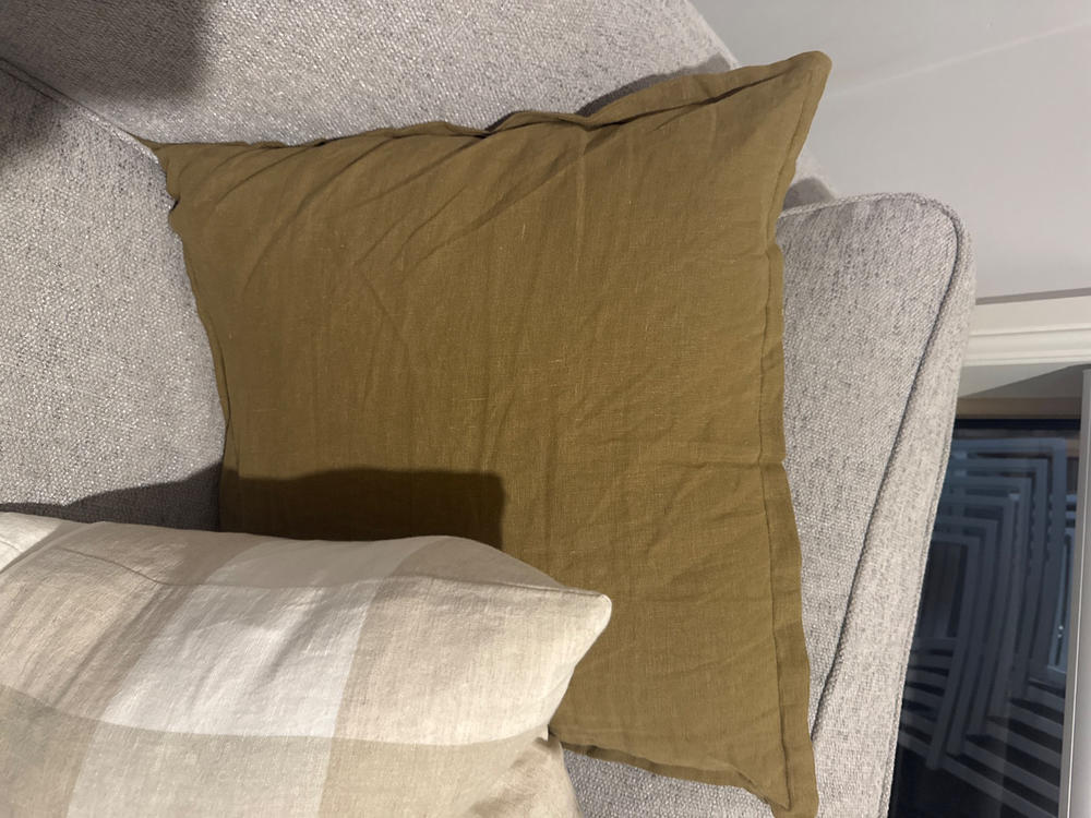 Fawn Linen Cushion Cover - Large - Customer Photo From Carmela Arruzzolo