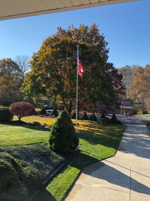 Professional Solar Disk Flag Light - Customer Photo From David Simpson