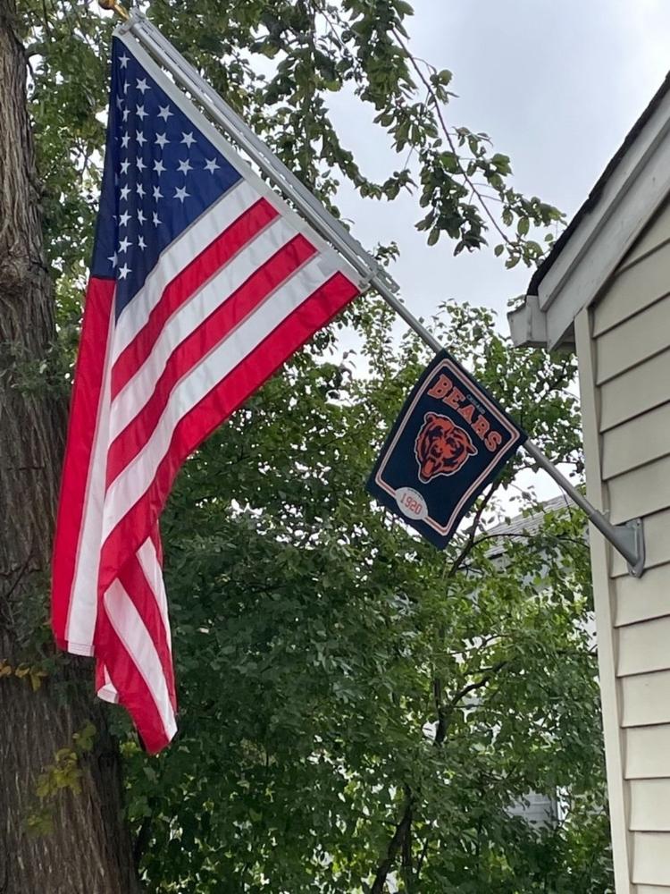 Professional Grade Wall Flag Pole - Customer Photo From Matt Draus