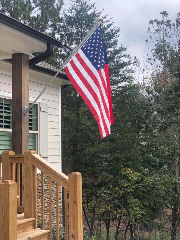 Professional Grade Wall Flag Pole - Customer Photo From Diane Hake