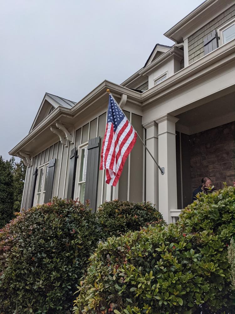 Professional Grade Wall Flag Pole - Customer Photo From Fritz Brown