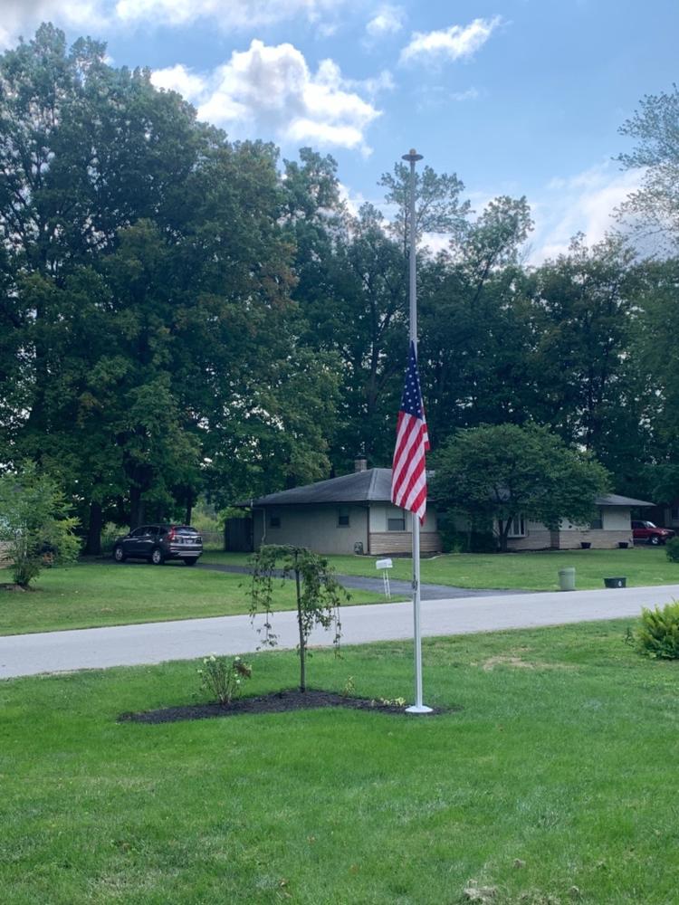 20ft Premium Aluminum Flagpole Kit - Customer Photo From Chuck Ball