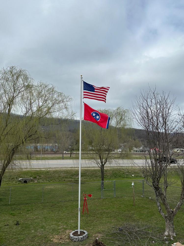 25ft Premium Sectional Flagpole - Customer Photo From Jake Cofer