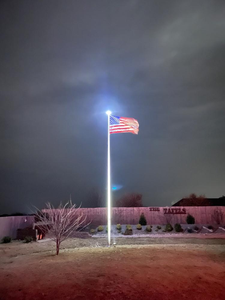 30ft Aluminum Flagpole - External Halyard - Commercial Grade - Customer Photo From Mark Tafel