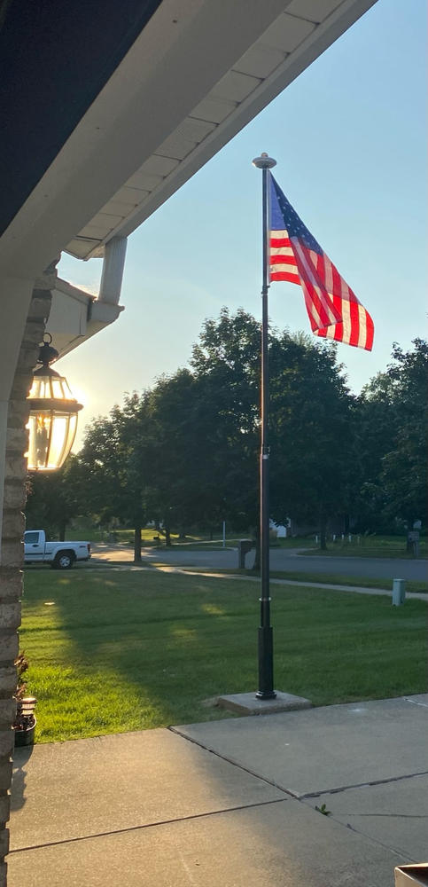 Solar Powered Topper Flag Light - Customer Photo From Jill Malone
