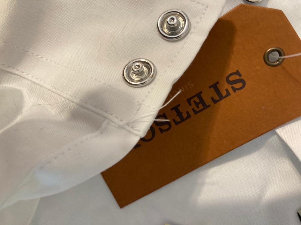 Stetson Mens White 100% Cotton Pinpoint Oxford L/S Shirt - Customer Photo From Eli