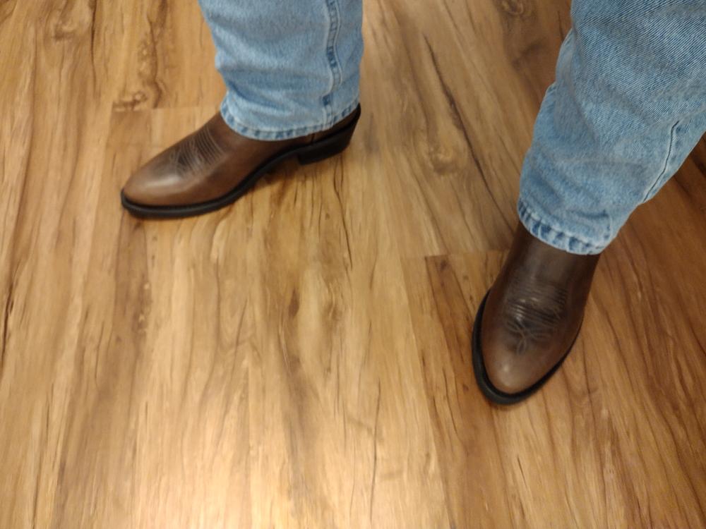 Old West Brown Mens Leather 13in Cowboy Boots - Customer Photo From Paul Wilson