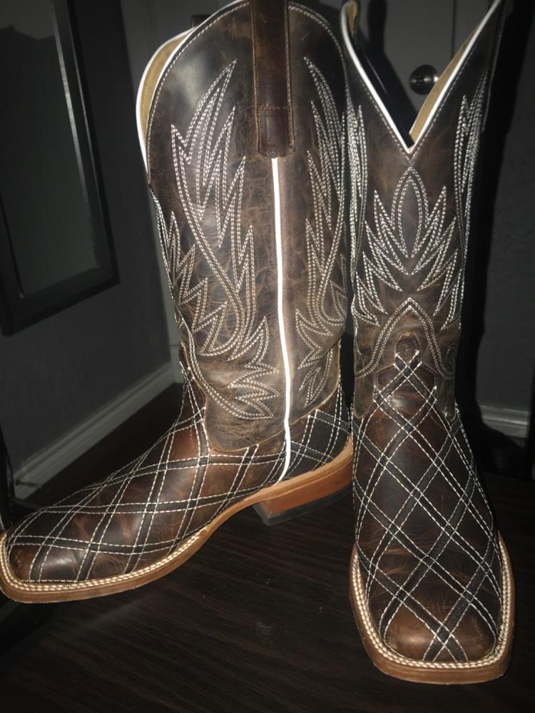 Horse Power by Anderson Bean Mens Moka Leather Cowboy Boots Mad Dog - Customer Photo From Antonio Murillo