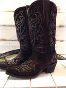 The Western Company Circle G Urban Ladies Inlay Black Cowhide Leather Cowgirl Boots Review