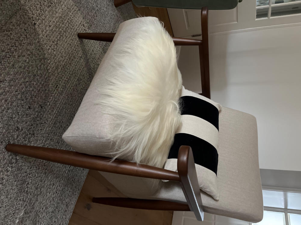 Sheepskin Seat Pad - Icelandic Long Wool - Natural White - Customer Photo From Diane Caira