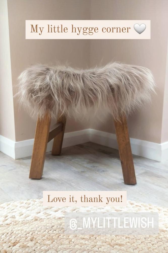 Sheepskin Seat Pad - Icelandic Long Wool - Taupe - Customer Photo From clare anthony clare anthony