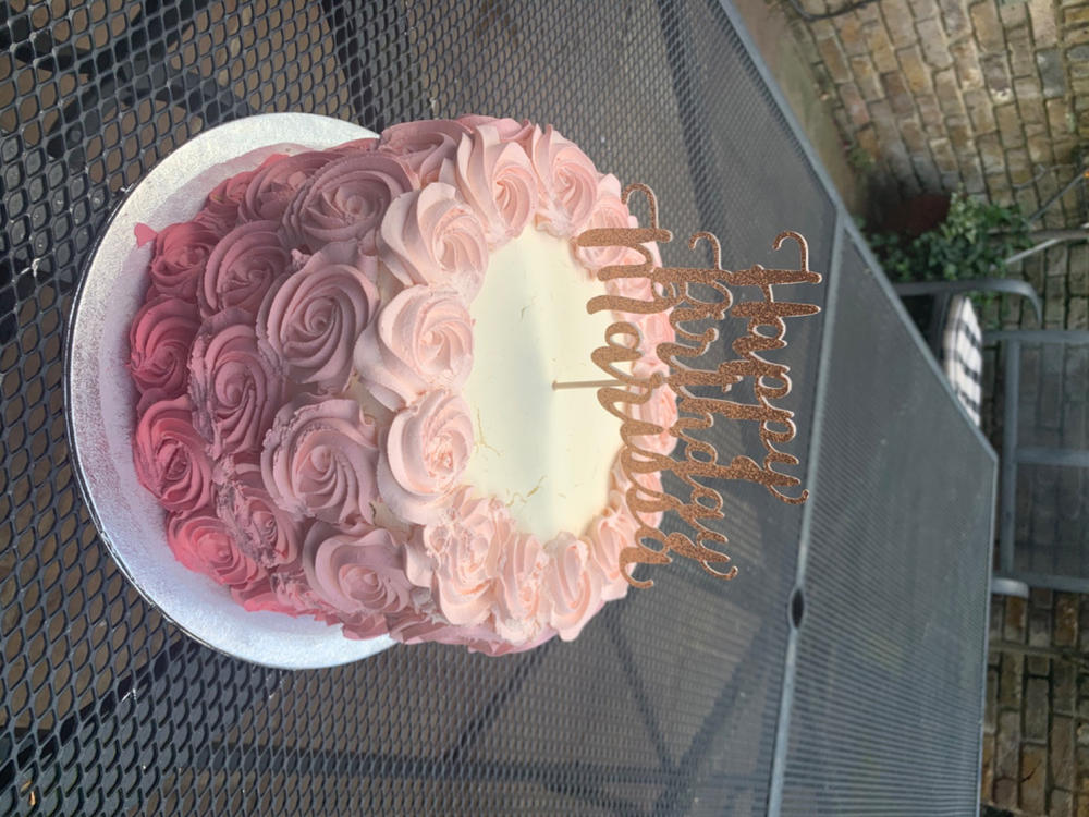 Happy birthday with name cake topper. Personalised birthday decor. Customised birthday ideas - Customer Photo From Ana Camara